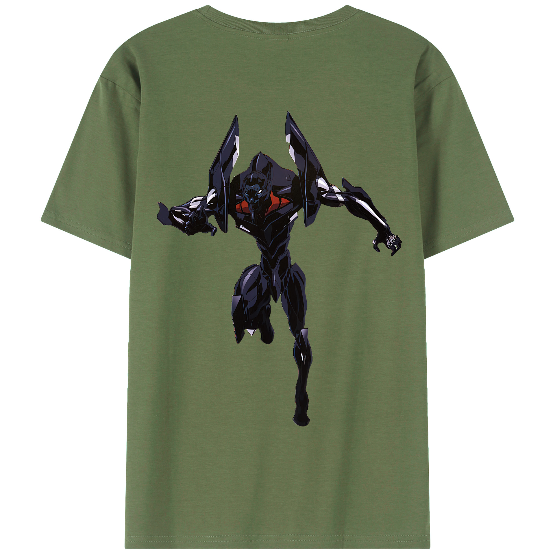 （画像用） EVA 新世紀エヴァンゲリオン 綿100％ メンズ半袖Tシャツ（バックプリント） 通気性